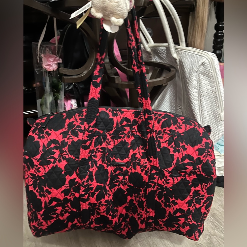 Trimmed vera small duffle bag